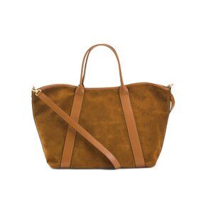 AMERAI Cuoio Made In Italy Suede Tote With Leather Trim